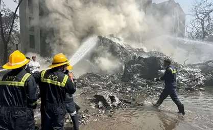 راكب واحد نجا من حادث تحطم الطائرة في الهند